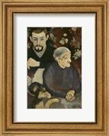 Framed Utrillo with his Grandmother and Dog, 1910