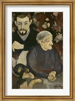 Framed Utrillo with his Grandmother and Dog, 1910