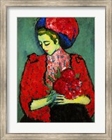 Framed Girl with Peonies 1909