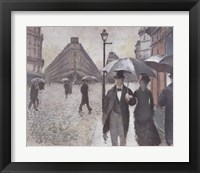 Framed Paris - A Rainy Day, 1877