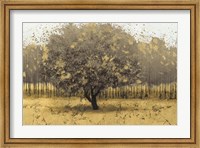 Framed Golden Trees I Taupe