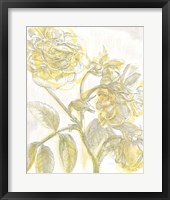 Framed Belle Fleur Yellow I Crop