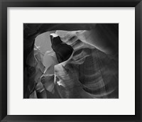 Framed Upper Antelope Canyon (Black & White)