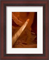 Framed Sunbeam Penetrates Dusty Air of Lower Antelope Canyon, Arizona