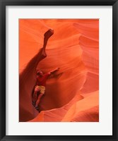 Framed Smooth Sandstone Travel, Lower Antelope Canyon, Arizona