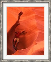 Framed Smooth Sandstone Travel, Lower Antelope Canyon, Arizona
