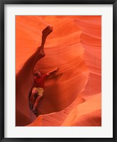 Framed Smooth Sandstone Travel, Lower Antelope Canyon, Arizona