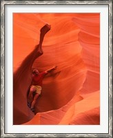 Framed Smooth Sandstone Travel, Lower Antelope Canyon, Arizona