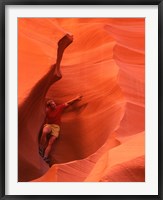 Framed Smooth Sandstone Travel, Lower Antelope Canyon, Arizona