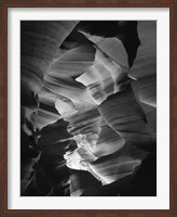 Framed Red Sandstone Walls, Lower Antelope Canyon (Black & White)