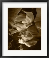 Framed Red Sandstone Walls, Lower Antelope Canyon (Sepia)