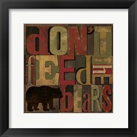 At the Lodge Printer Blocks III Framed Print