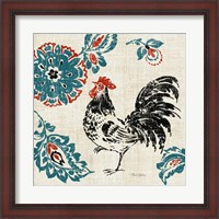 Framed Toile Rooster II