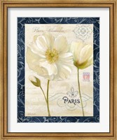 Framed Paris Poppies w/Navy Border II