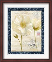 Framed Paris Poppies w/Navy Border II