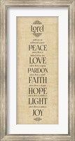 Framed Bible Verse Panel IV (Instrument of Peace)