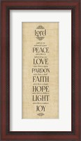 Framed Bible Verse Panel IV (Instrument of Peace)