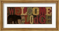 Framed Welcome to the Lodge Panel