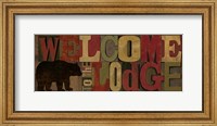 Framed Welcome to the Lodge Panel
