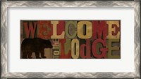 Framed Welcome to the Lodge Panel