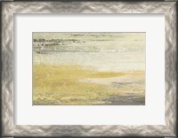 Framed Siena Abstract Yellow Gray Landscape