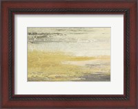 Framed Siena Abstract Yellow Gray Landscape