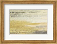 Framed Siena Abstract Yellow Gray Landscape