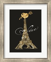 Framed Parisian Golden Love