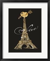 Framed Parisian Golden Love