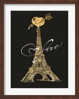 Framed Parisian Golden Love