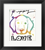 Framed Puppy Love Rainbow