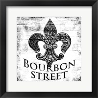 Framed Bourbon Street BW