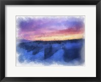 Framed Beach Colors Watercolor