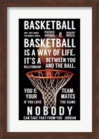 Framed Basketball is a Way of Life