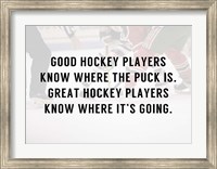 Framed Good Hockey Player