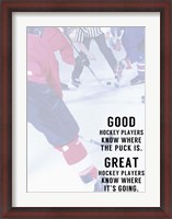 Framed Great Hockey Player