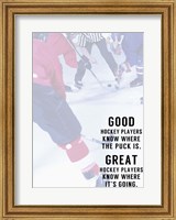 Framed Great Hockey Player