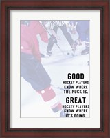 Framed Great Hockey Player