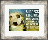 Framed Success Soccer Quote