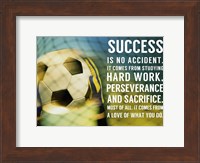 Framed Success Soccer Quote