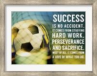 Framed Success Soccer Quote