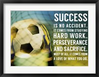 Framed Success Soccer Quote