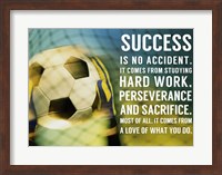 Framed Success Soccer Quote