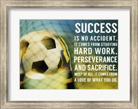 Framed Success Soccer Quote