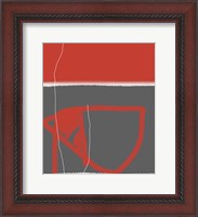 Framed Abstract Red