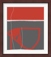 Framed Abstract Red