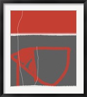 Framed Abstract Red