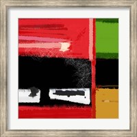 Framed Red And Green Square
