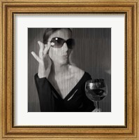 Framed Loren With Wine