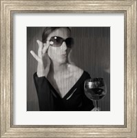 Framed Loren With Wine